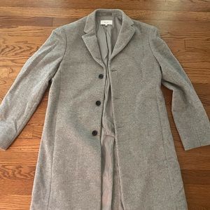 Reiss Men’s Gable Wool Overcoat (Medium, Gray Oatmeal)